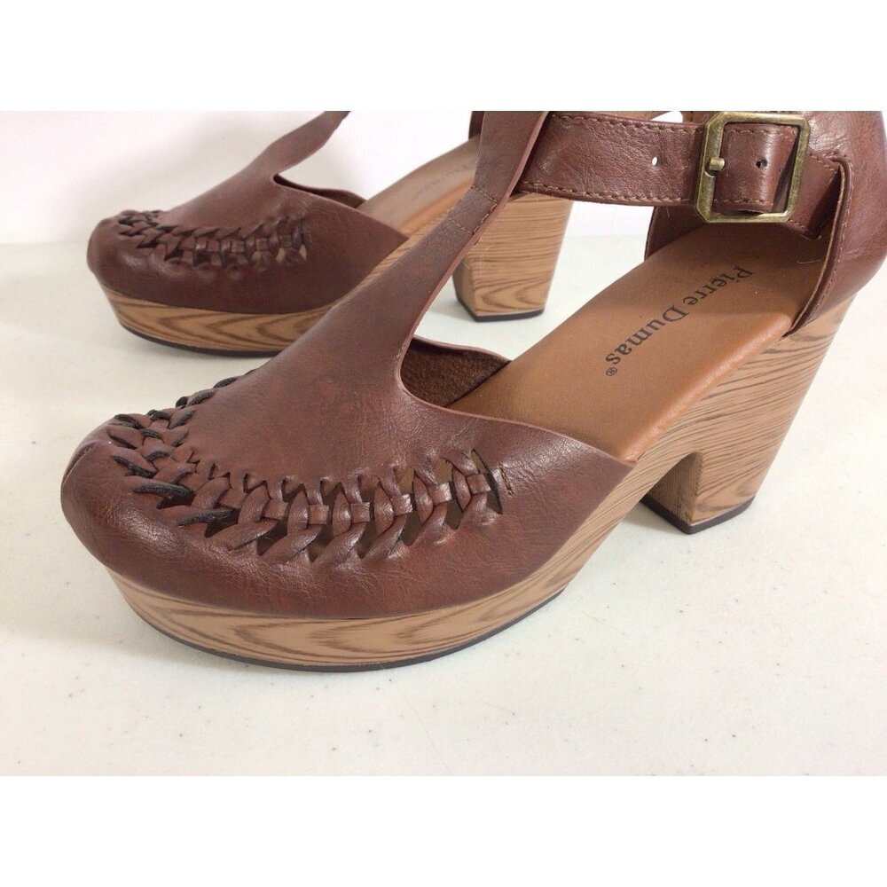 Pierre Dumas Sandals Chunky Clog Heels Hippie Boho Womens 7 New - Picture 4 of 6